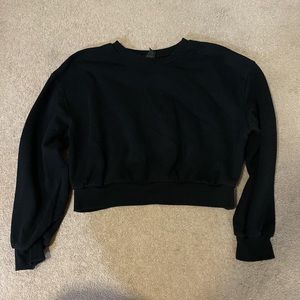 Target Wild Fable Black Cropped Sweatshirt